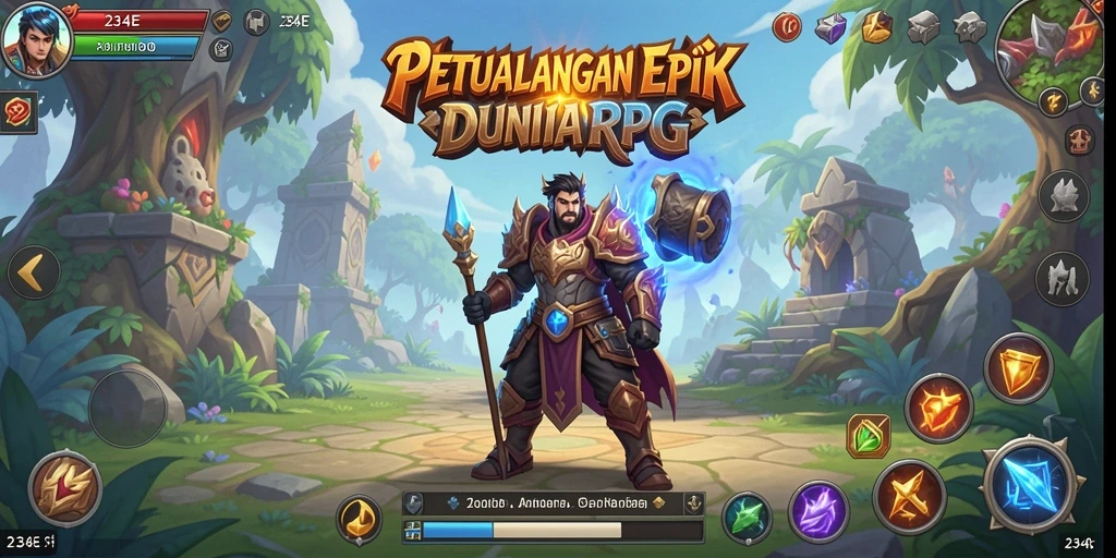 Screenshot gameplay RPG yang mendebarkan di 234E.