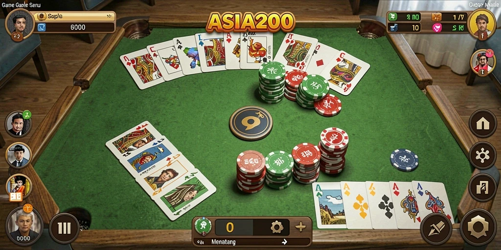 Tampilan gameplay ASIA200 yang seru dengan pemain aktif.