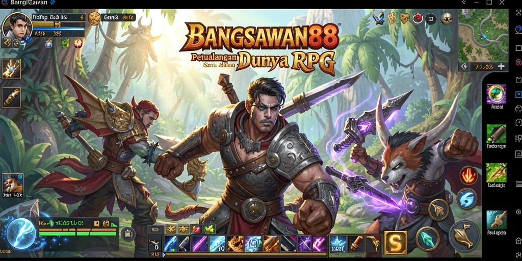 Tampilan menarik dari gameplay RPG BANGSAWAN88.