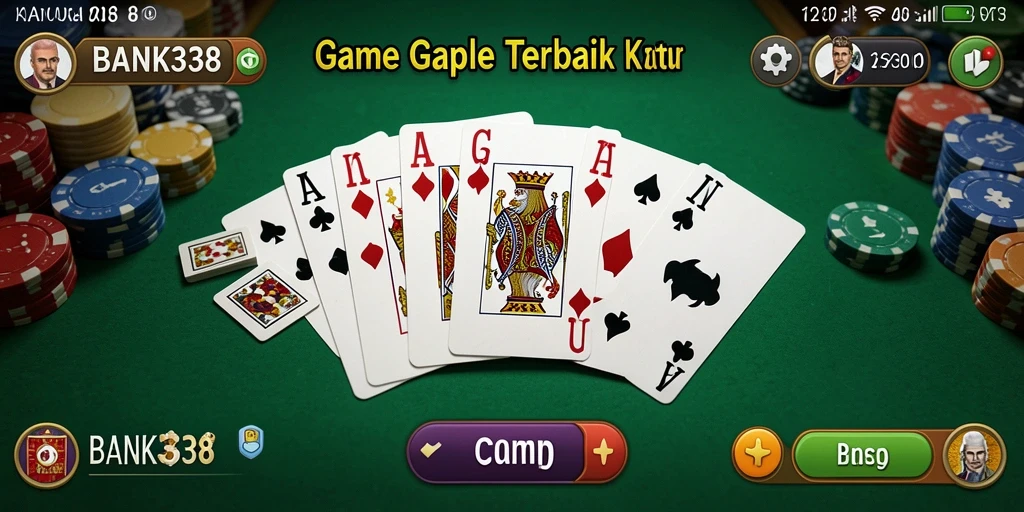 Tampilan gameplay BANK338 saat bermain Gaple yang seru dan menarik.