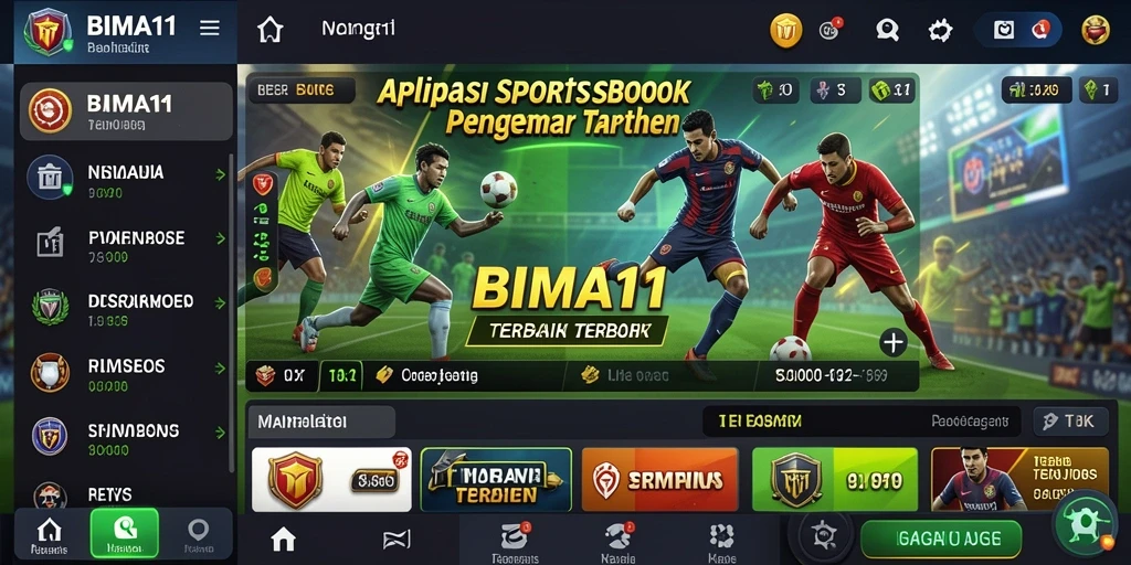 Tampilan gameplay utama BIMA11 yang menampilkan berbagai opsi taruhan.