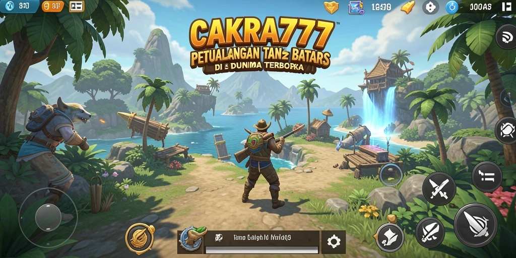 Screenshot utama CAKRA777 menampilkan petualangan seru dalam dunia terbuka.