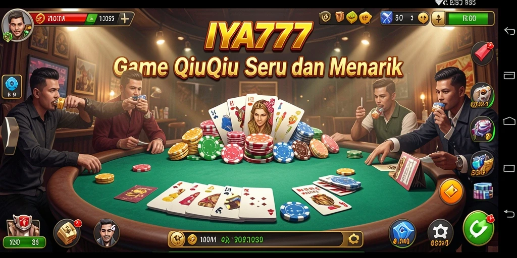 Screenshot IYA777 menunjukkan gameplay QiuQiu yang seru dan interaktif.
