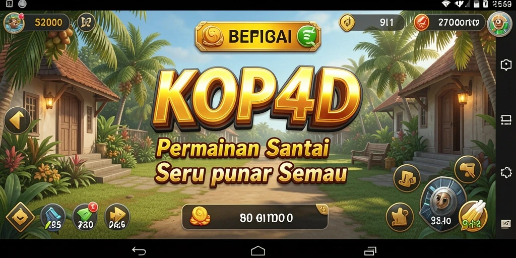Tampilan gameplay KOPI4D yang ceria dan menyenangkan.