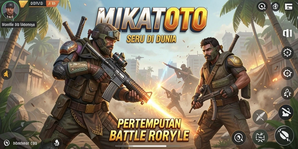 Tampilan seru pertempuran di MIKATOTO dengan variasi karakter.