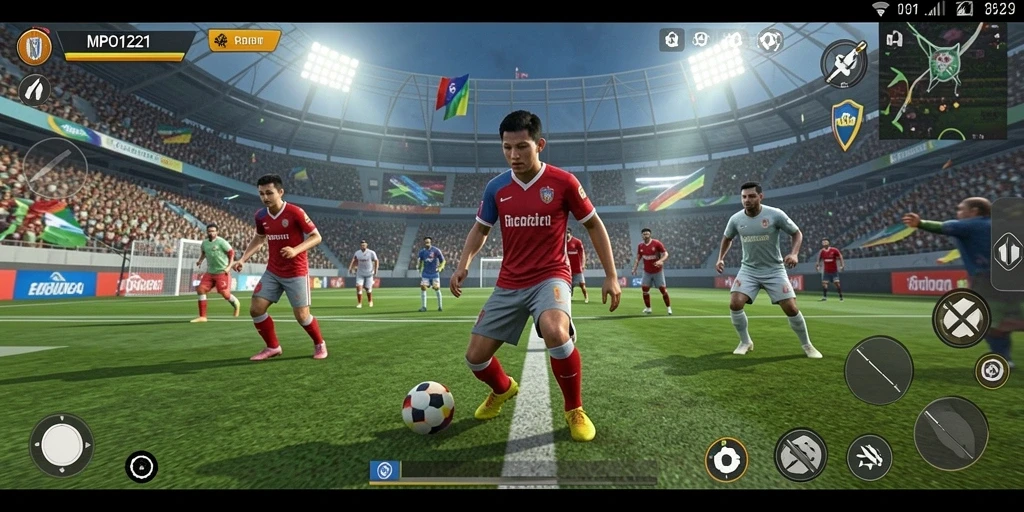 Tampilan gameplay menarik dari MPO1221 dengan aksi olahraga seru.