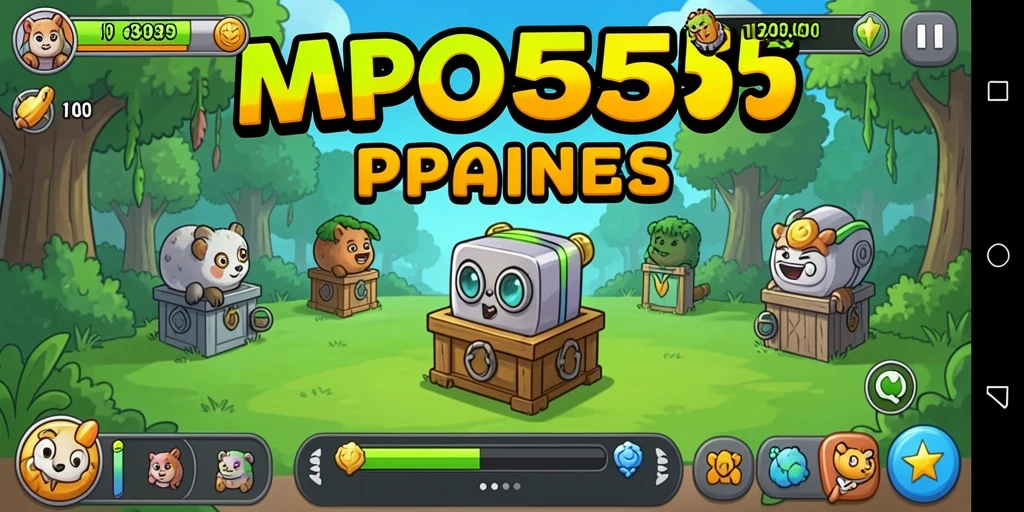Tampilan gameplay MPO555 yang simple dan menarik dengan karakter yang aktif.