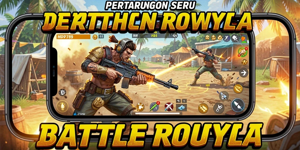 Gameplay seru dalam pertempuran Battle Royale di MVP789.