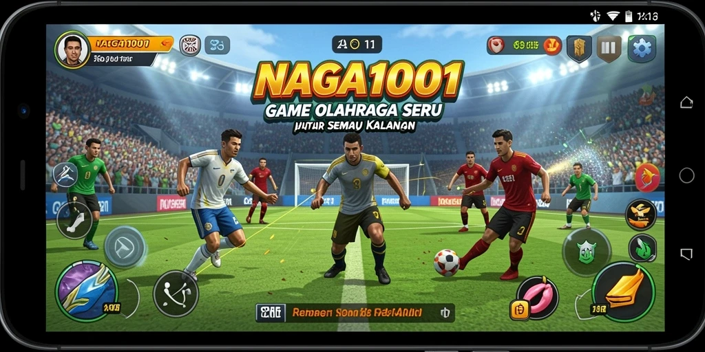 Tampilan seru gameplay NAGA1001 dengan aksi olahraga menantang.