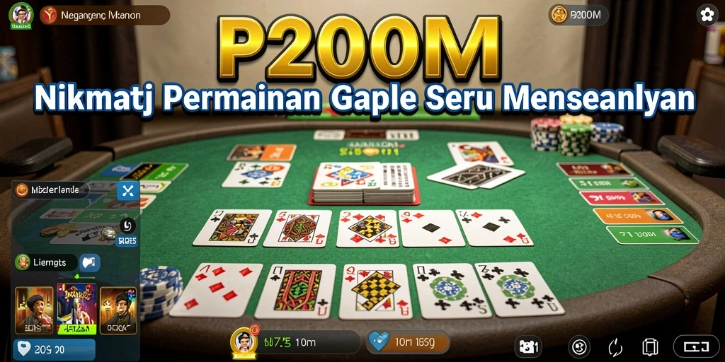 Screenshot utama menampilkan gameplay Gaple yang asyik dan interaktif.