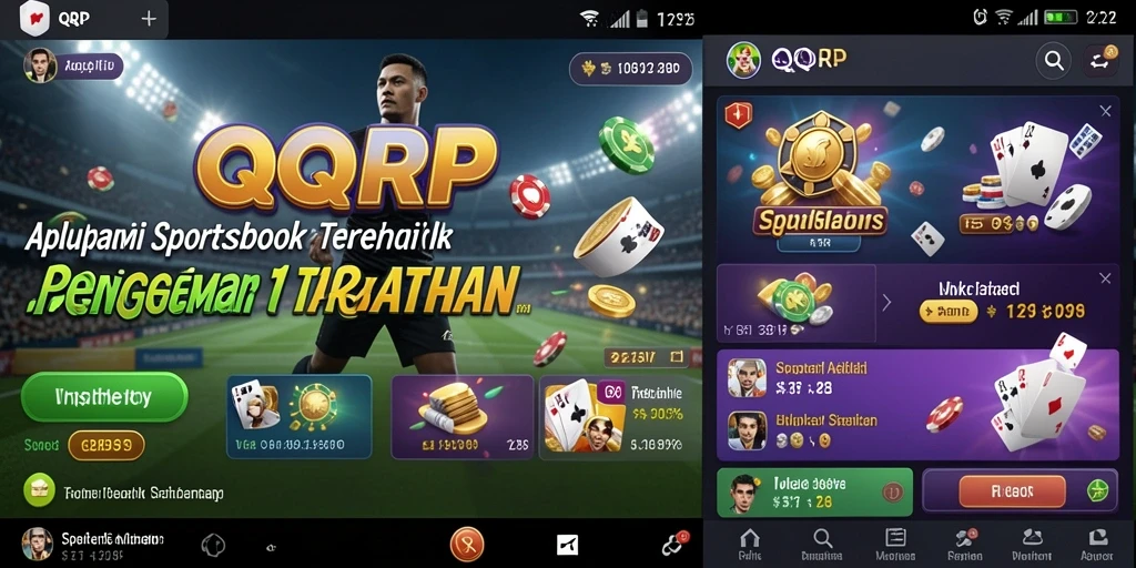 Tampilan utama QQRP yang menampilkan opsi taruhan olahraga.