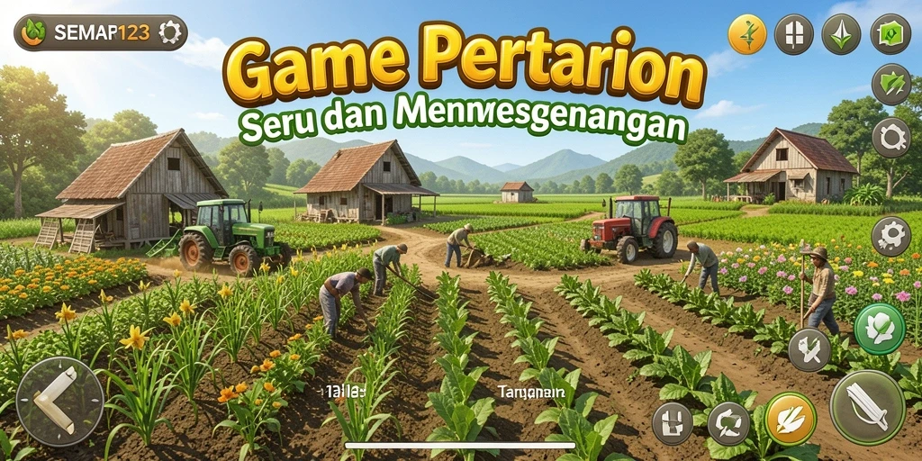 Tampilan gameplay SEMAR123 yang menawan saat bertani.