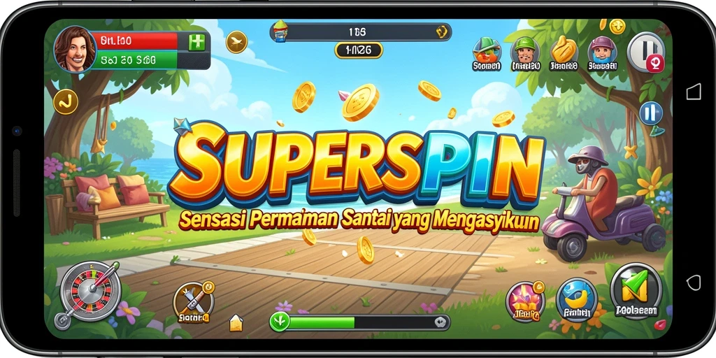 Gameplay SUPERSPIN yang menarik dan mengasyikkan.