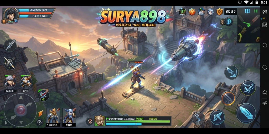 Tampilan gameplay SURYA898 dengan aksi strategi yang mendebarkan.