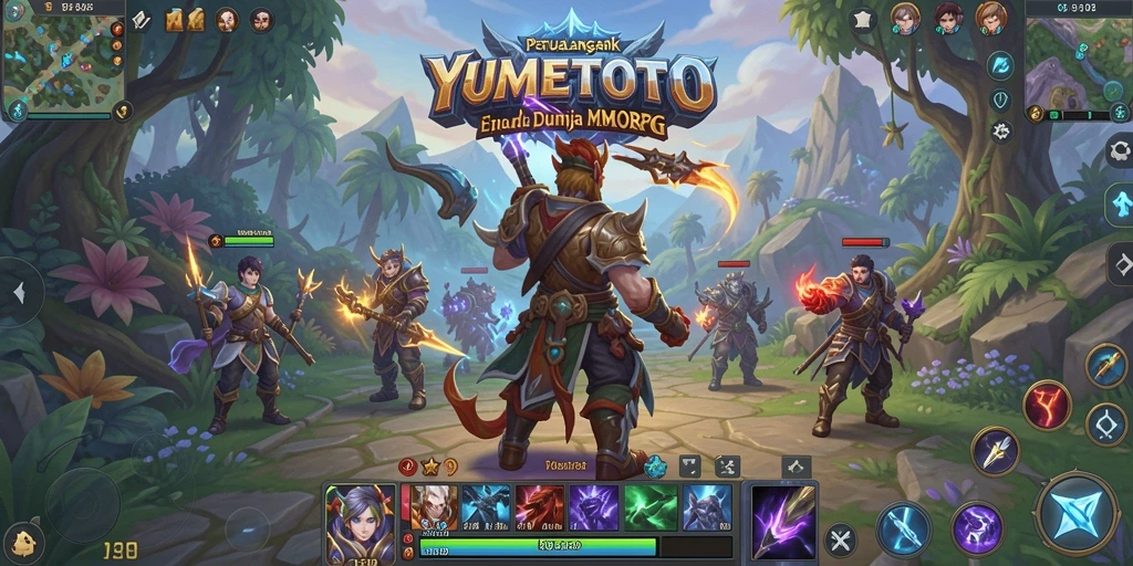 Gameplay YUMETOTO menunjukkan pertarungan epik di dunia fantasi.