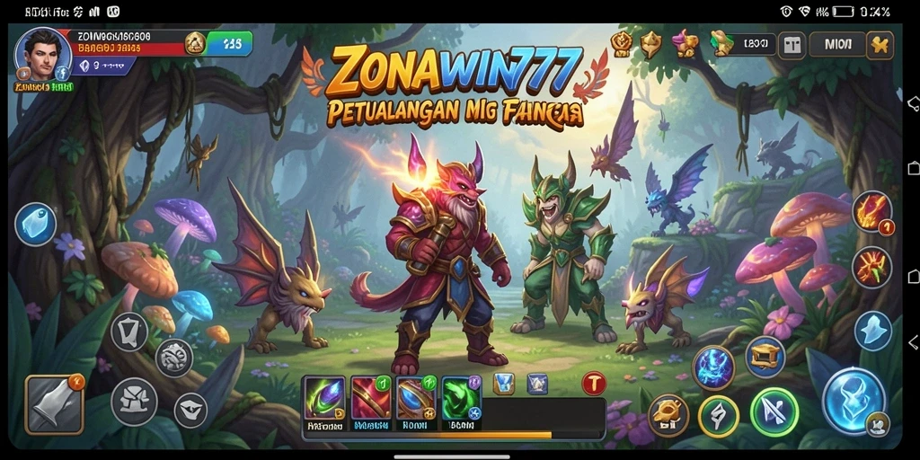 Tangkapan layar gameplay ZONAWIN777 yang menunjukkan aksi petualangan seru.